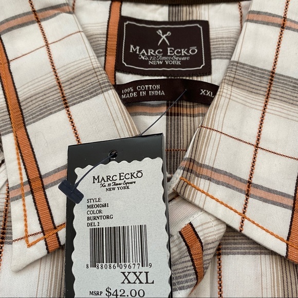 New Men’s XXL Plaid button up short sleeve shirt - Picture 4 of 4